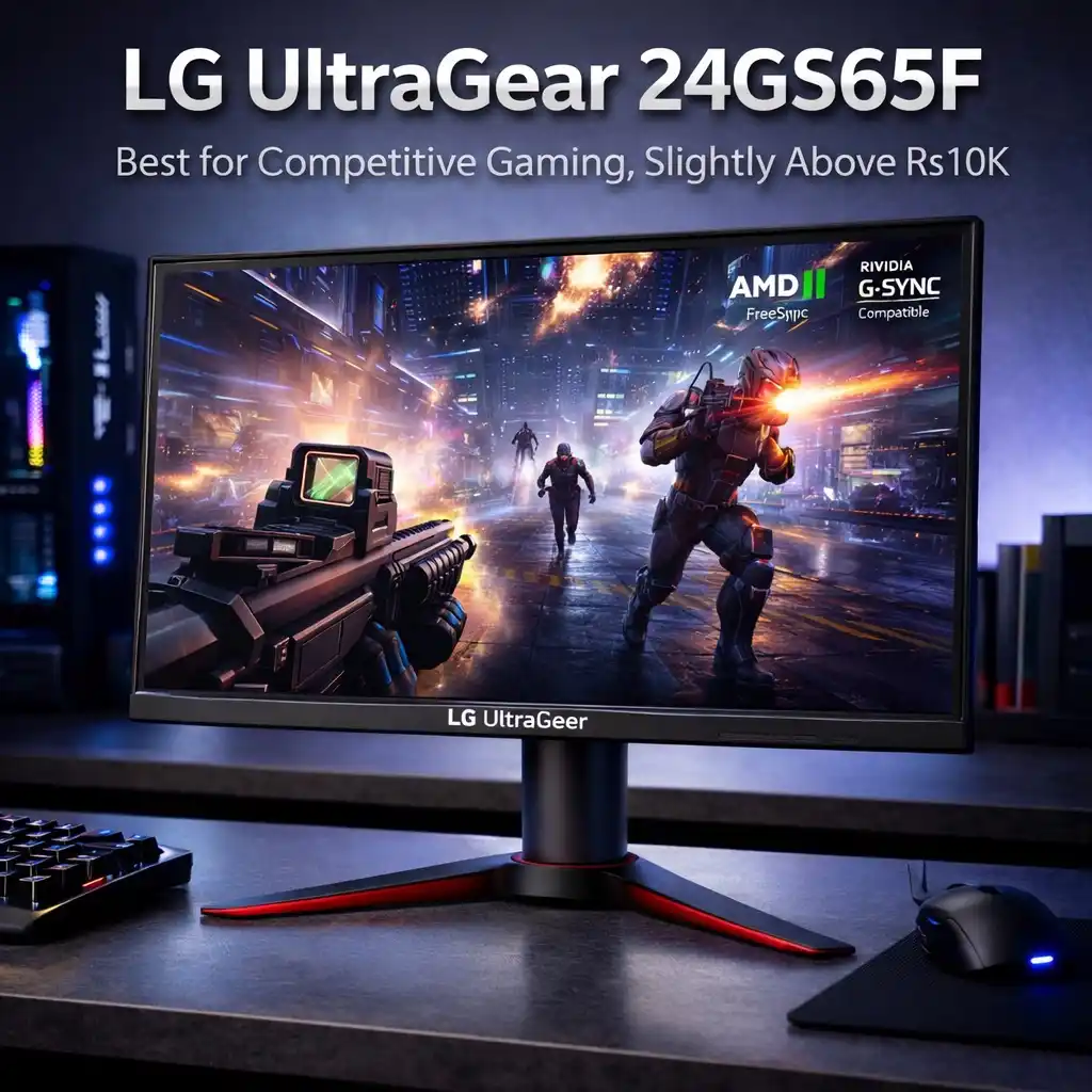 LG UltraGear 24GS65F 24 inch Full HD IPS gaming monitor with 180Hz refresh rate for competitive gaming