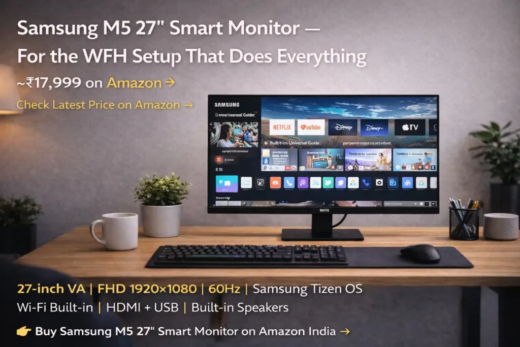Samsung M5 smart monitor 27 inch India wifi monitor