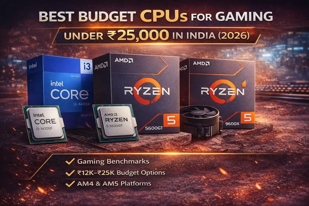 Best gaming CPU under ₹20000 in India 2026 Intel and AMD budget processors comparison