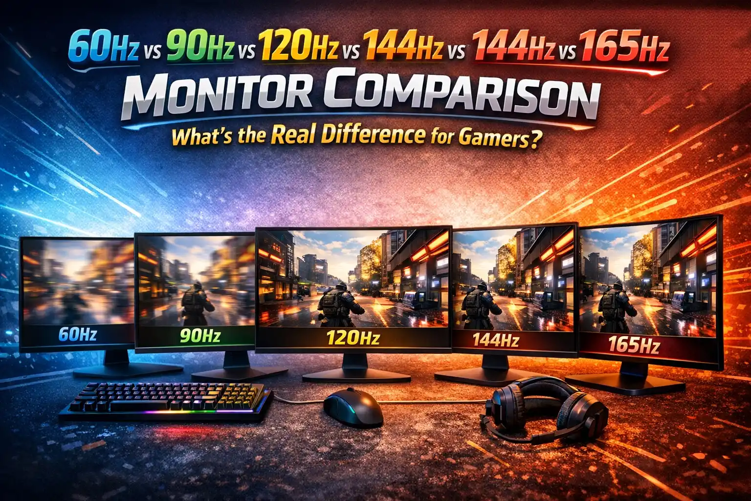 60Hz vs 90Hz vs 120Hz vs 144Hz vs 165Hz Monitor