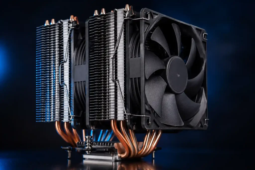 Air Cooling vs Liquid Cooling For Gaming PCs: Which Offers Better Value? 2 Air cooler heatsink and heat pipes explained