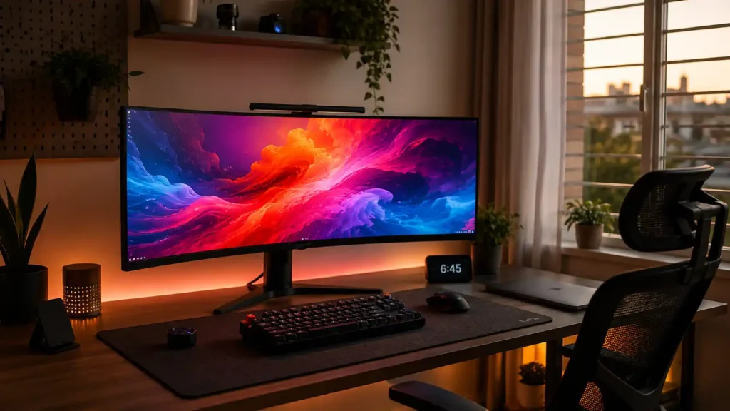 Best monitor under ₹30,000 India desk setup
